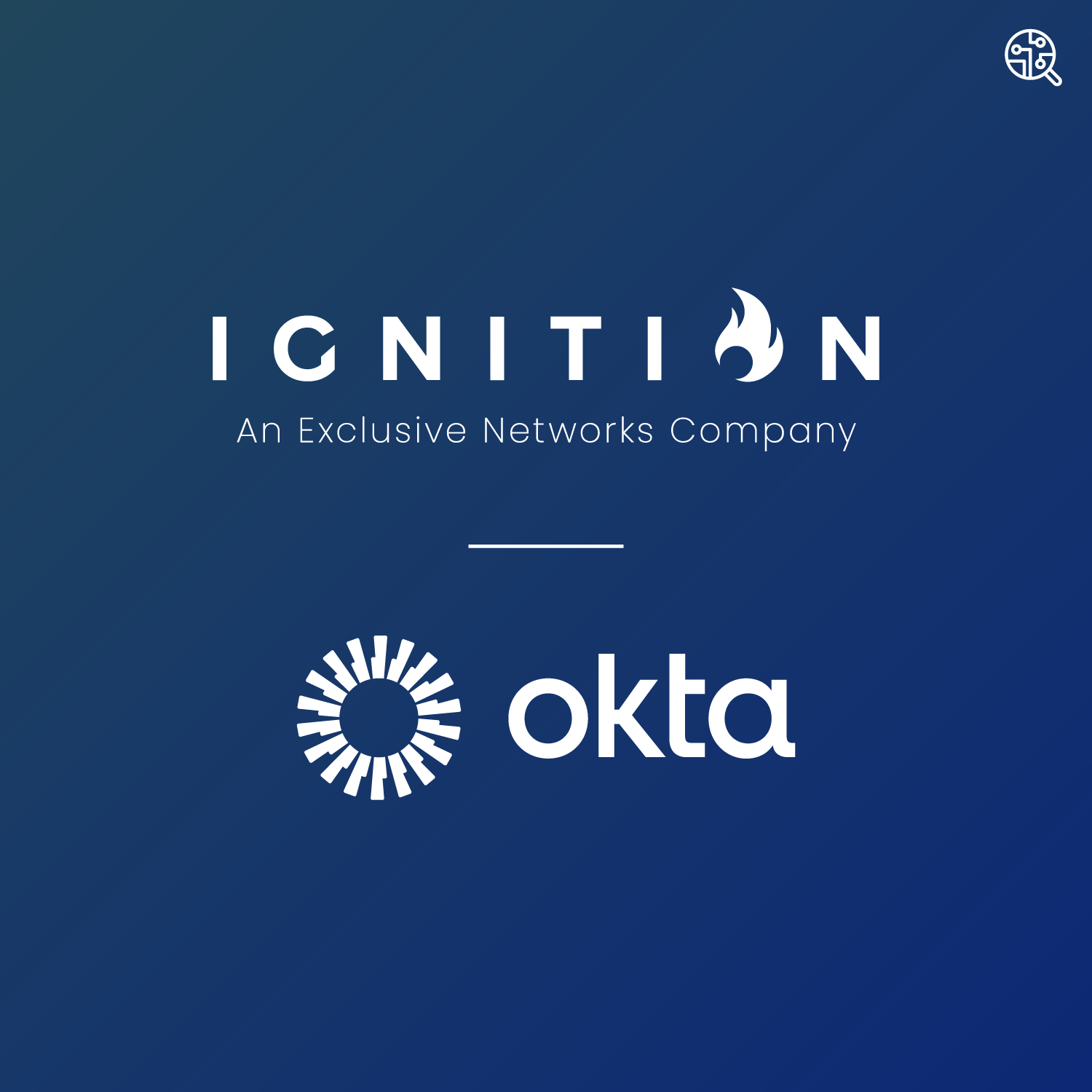 Blog thumbnail of the Ignition and Okta logos