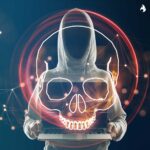 Blog thumbnail of a skull in-front of a man